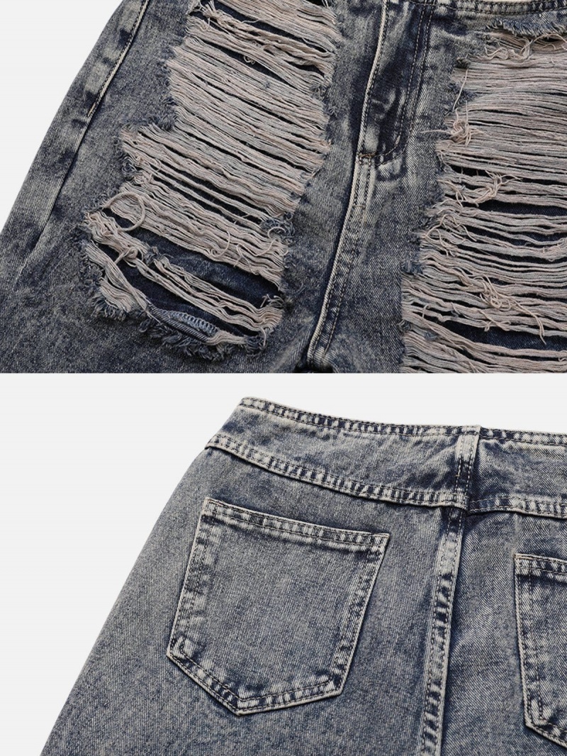 Jean Aelfric Eden Distressed Washed Bleu | YQC-32661757